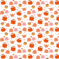 たこのたこ焼き屋　シームレス　パターン