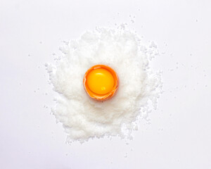 Chicken eggs on salt on a bright background. Consuming eggs can increase good cholesterol, eggs also contain high-quality protein that is good for the body. Can be consumed as a breakfast menu.