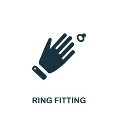 Ring Fitting icon. Simple element from jewelery collection. Creative Ring Fitting icon for web design, templates, infographics and more