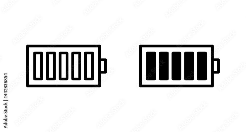 Poster battery icon vector for web, computer and mobile app