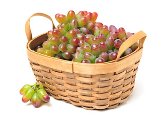 red grape on white background 