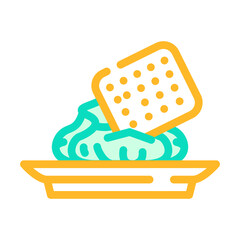 snack with wasabi color icon vector. snack with wasabi sign. isolated symbol illustration