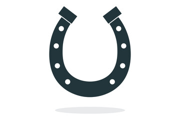 Horseshoe. Simple icon. Flat style element for graphic design. Vector EPS10 illustration.