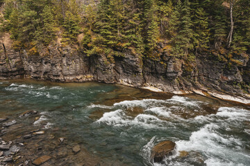 McDonald Creek White Water And Cliffs
