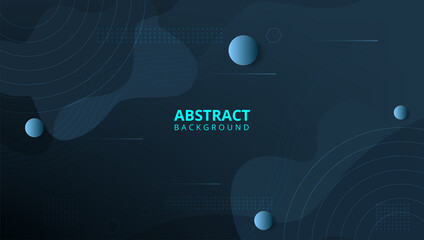 Modern Dark blue background concept.Modern Geometric background and Fluid shapes composition. Vector illustrations Eps10