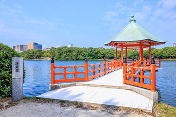 初夏の大濠公園　浮見堂　福岡県福岡市　Ohori Park in early summer Ukimido...