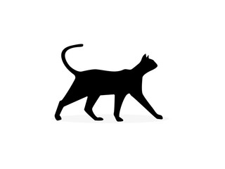 Cat silhouette icon. Linear style sign for mobile concept and web design.Logo illustration. 