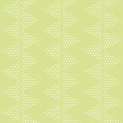 Behang Vector driehoek zigzag strepen op limoen groene naadloze patroon achtergrond. Perfect voor stof, behang en scrapbooking projecten. © Aga Bell