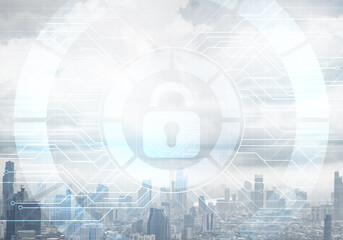 Virtual locking mechanism on background downtown