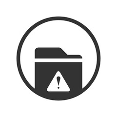 Warning Folder solid icon