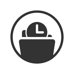 Time Folder solid icon