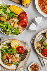 Veggies with bakes beans, Breakfast, Continental, Rustic Setup