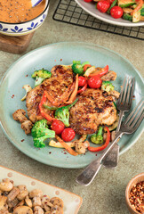 Grilled chicken, Continental, Rustic Setup