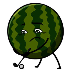 Golf Watermelon Mascot for Sports Team and Business
