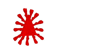 covid delta variant mutuation india isolated - 3d rendering