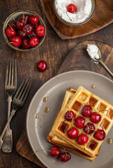Waffle, Breakfast, Continental, Rustic Setup