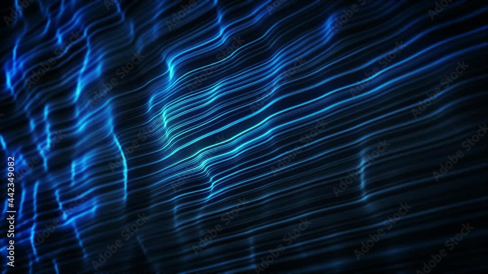 Poster abstract flowing particle lines data concept background loop/ 4k animation of an abstract technology