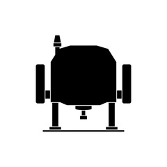 Electric wood plunge router. Power tool. Vector drawing on white background. © Siarhei