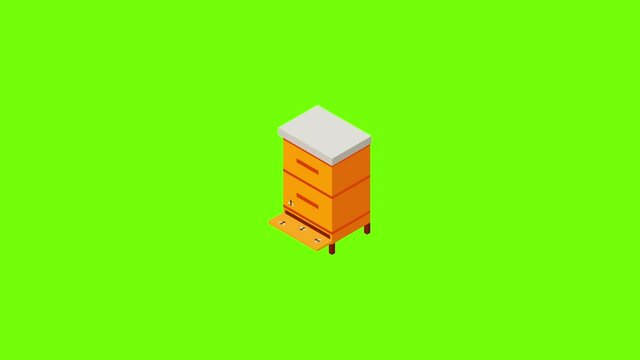 Wooden hive icon animation