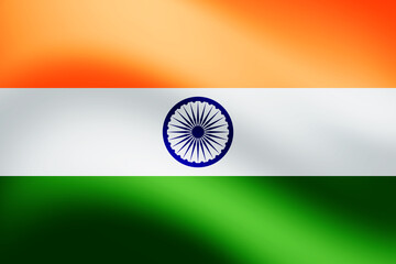 India flag, official colors and proportion correctly. National India flag.