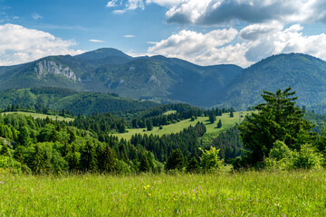 Mountains Chocske vrchy in Slovakia