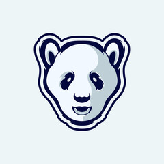 mascot logo panda head vector illustration