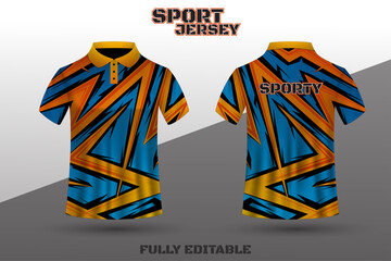 Polo shirt design. Uniform front and back. Premium vector
