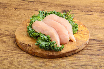 Raw small chicken fillet for cooking