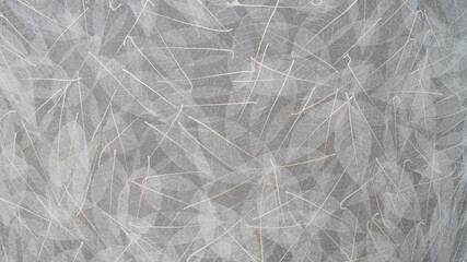 Gray white geometric leaves tiles textiles texture Background banner panorama.