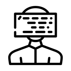 client programming kyc line icon vector. client programming kyc sign. isolated contour symbol black illustration