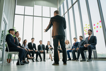 group of business people workshop training in business event at seminar room. business people...