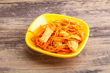 Korean soy asparagus with carrot