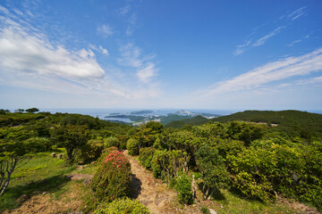 Fototapeta na wymiar 三重県、朝熊山の展望台からの風景