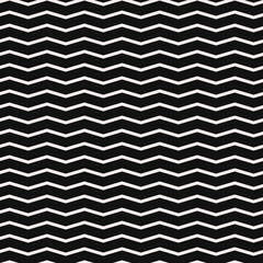 Wavy white lines and black background. Vector repeated stripes wallpaper.