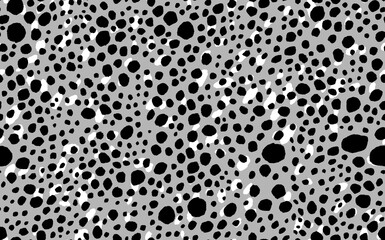 Abstract modern leopard seamless pattern. Animals trendy background. Grey and black decorative vector stock illustration for print, card, postcard, fabric, textile. Modern ornament of stylized skin