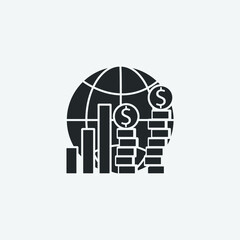 Economy vector icon illustration sign