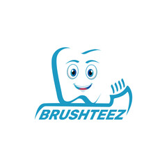 Toothbrush Logo Vector