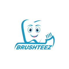 Obraz premium Toothbrush Logo Vector