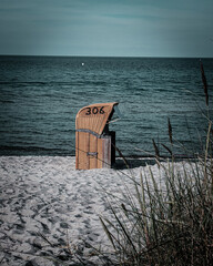 Strandkorb an der Ostsee, Meer, Strand, Urlaub