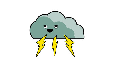 Beautiful clouds in the sky nature.