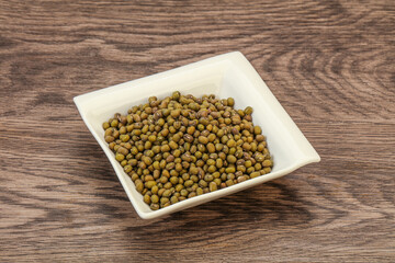 Vegetarian cuisine - dry green lentil
