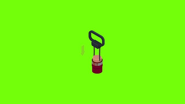 Modern corkscrew icon animation