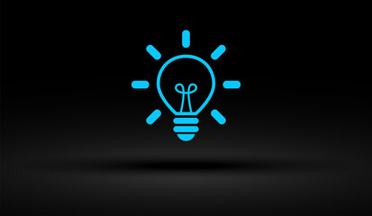 icona, lampadina, luce, idea