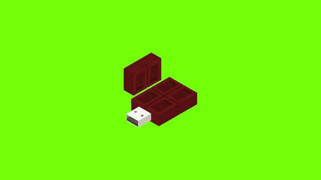 Choco usb flash icon animation