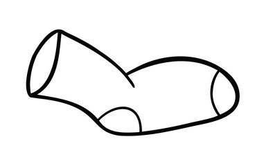 Cartoon vector illustration of one sock
