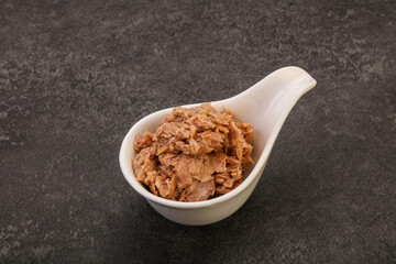 Canned tuna fillet for salad