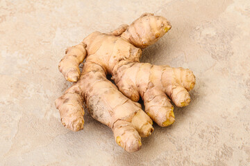 Natural organic raw ginger root