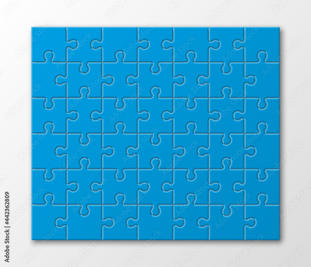 Fototapete a lot of piece flat puzzle presentation. many step circle business background. section compare servi
