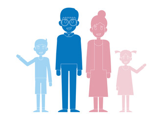 家族 シルエット 父 母 子供