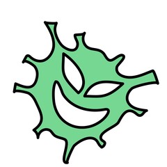 coronavirus icon with emotions on white background